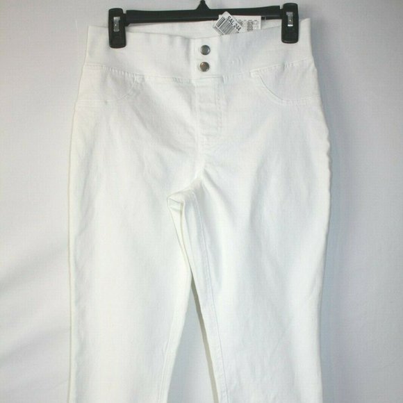 Classic Smooth Denim Capri white PLUS SIZE: XXL - Picture 2 of 5
